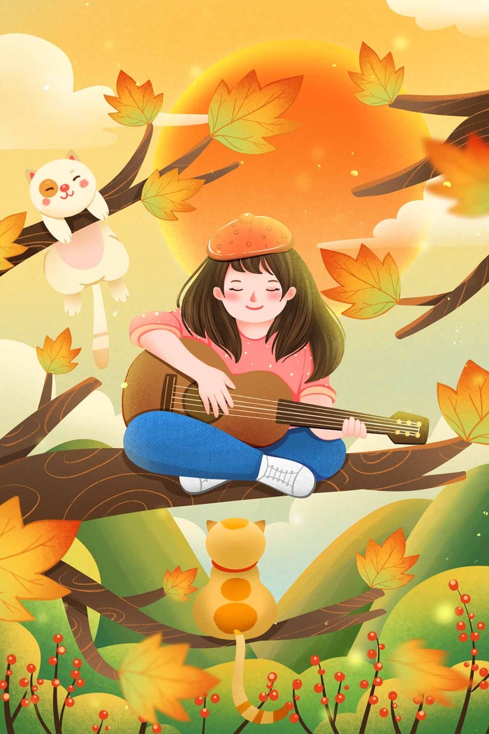 创意秋分节气活动海报图片