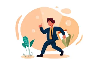 扁平化人物场景办公互联网等距ai矢量设计网页海报UI素材插画