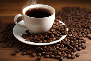 咖啡下午茶咖啡豆摄影图