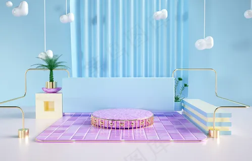 C4D电商场景模型渲染背景 C4D电商场景模型渲染背景