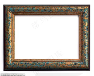 相框边框-金色斑驳的相框