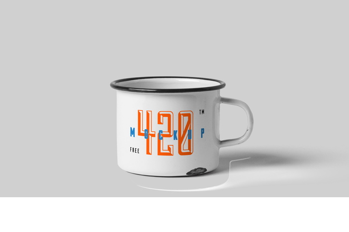 饮品包装瓶陶瓷缸杯复古Metal Mug Mockup