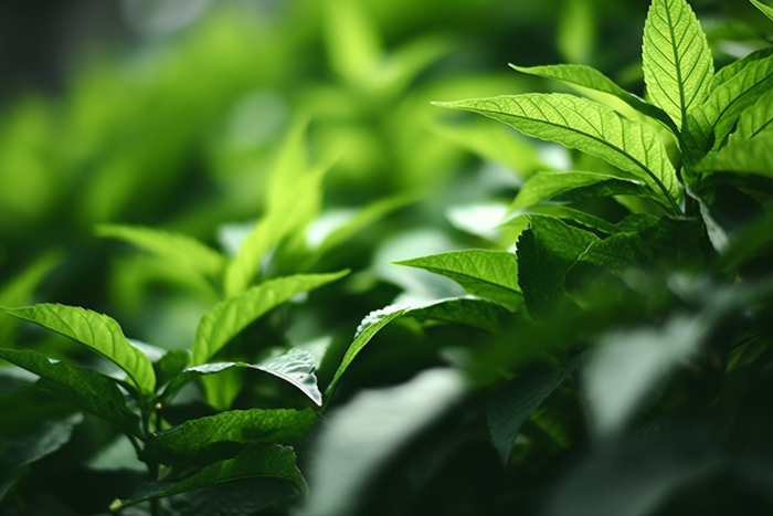 春夏绿叶植物摄影图