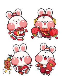 新年兔 新年兔子 新春兔 兔子 兔年兔子