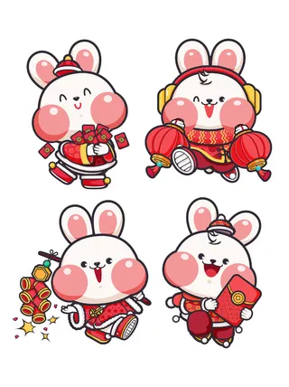 新年兔 新年兔子 新春兔 兔子 兔年兔子