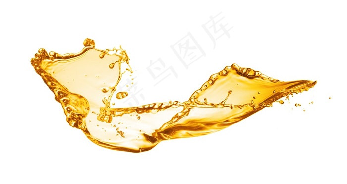 动感飞溅的黄色液体高清图片