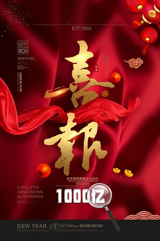 2022企业公司销售业绩年终大捷军令喜报PSD设计素材模板