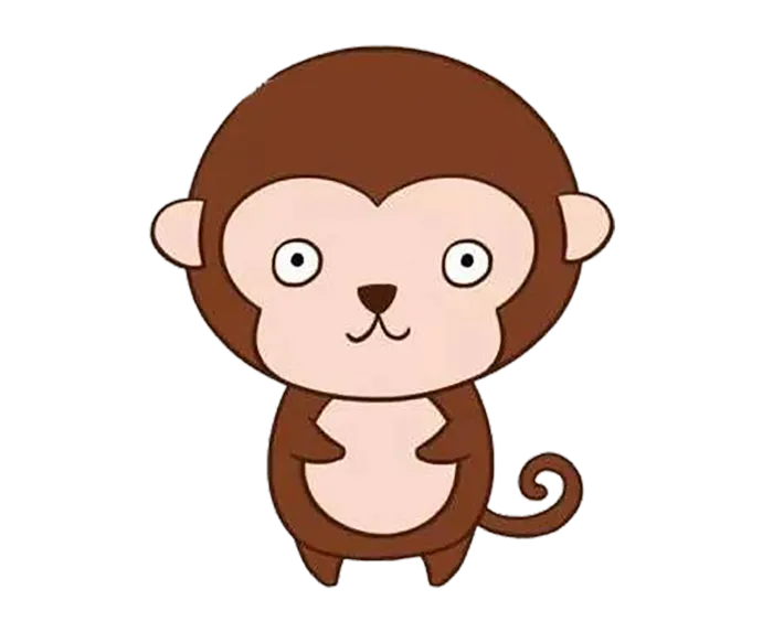 卡通可爱小猴子