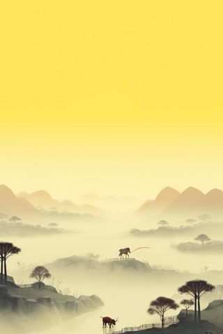 意境复古风节气背景