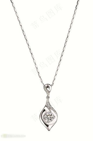 白金吊坠项链
