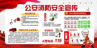 党建消防知识安全宣传双面套系展板2