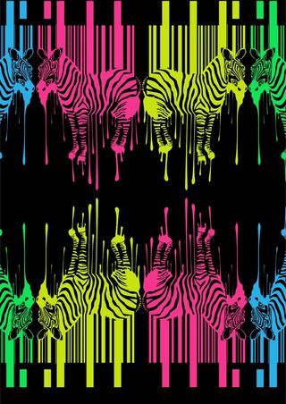 斑马涂鸦颜料水滴状