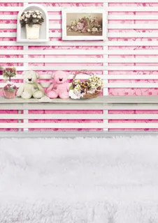 儿童粉色花卉玄关