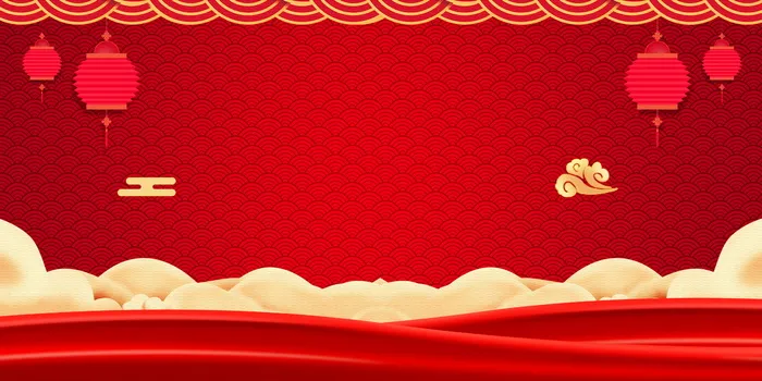 2022虎年新年春节卡通模板喜庆节日背景psd模版下载