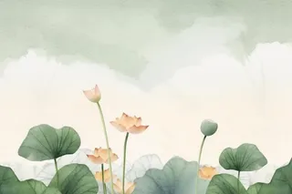 简约水墨绿色国风背景