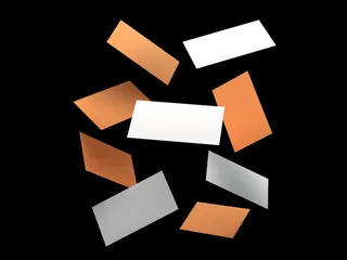 多张立体质感名片展示样机