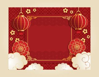 2022虎年新年春节元旦促销标签网页登录页BANNER海报AI矢量素材