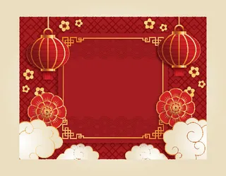 2022虎年新年春节元旦促销标签网页登录页BANNER海报AI矢量素材