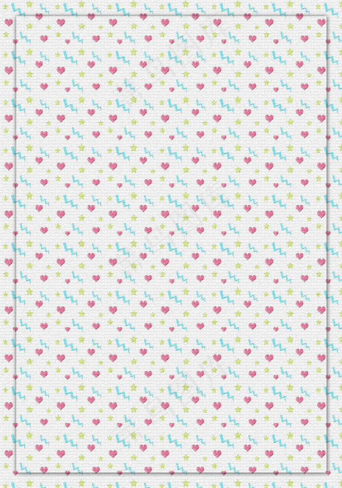 可爱心形五角星底纹图片