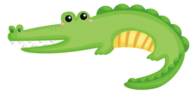 矢量儿童节素材卡通鳄鱼