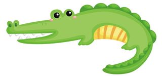 矢量儿童节素材卡通鳄鱼