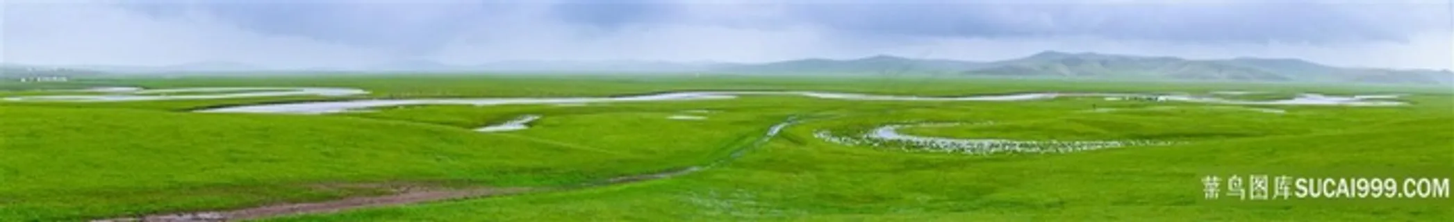 唯美绿色草原风景图片