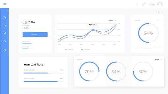 可视化大数据科技网页后台管理图表软件AI界面PSD模版素材源文件