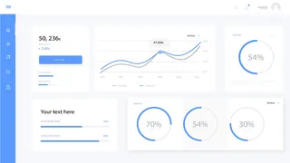 可视化大数据科技网页后台管理图表软件AI界面PSD模版素材源文件