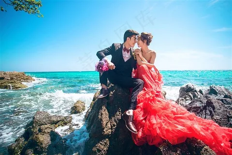 浪漫恋人海边婚纱高清写真 浪漫恋人海边婚纱高清写真