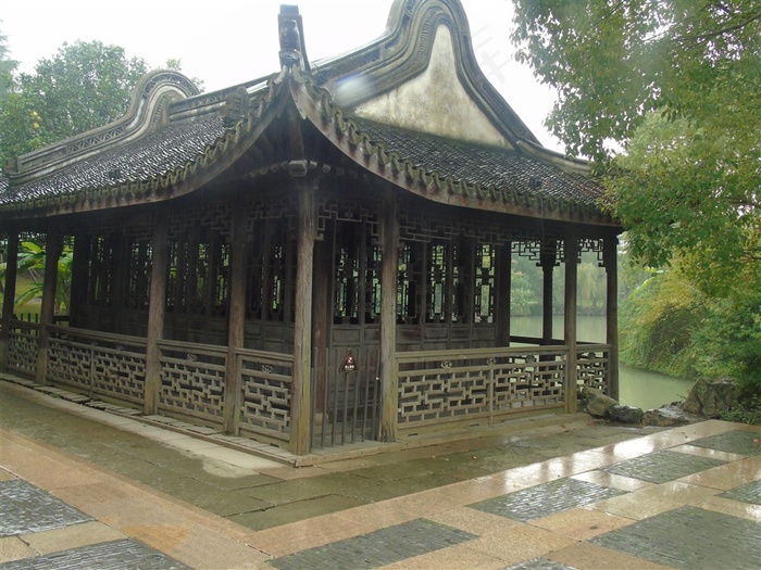 浙江桐乡乌镇烟雨风景素材