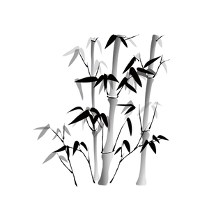 竹子水墨画中国风国画墨水书法竹子画