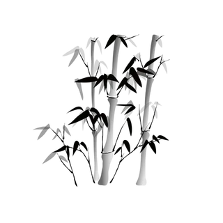 竹子水墨画中国风国画墨水书法竹子画