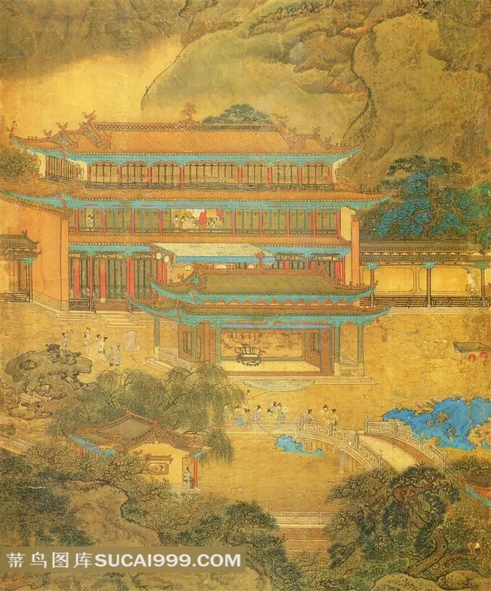古建筑绘画艺术图片