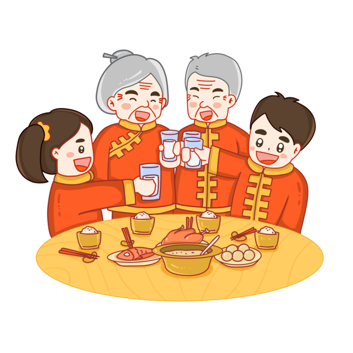 2022虎年新年春节过年场景