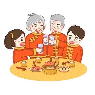 2022虎年新年春节过年场景