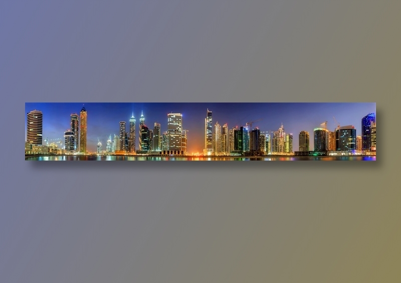 现代化城市建筑夜景高清摄影图
