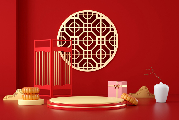 喜庆风中秋节海报背景