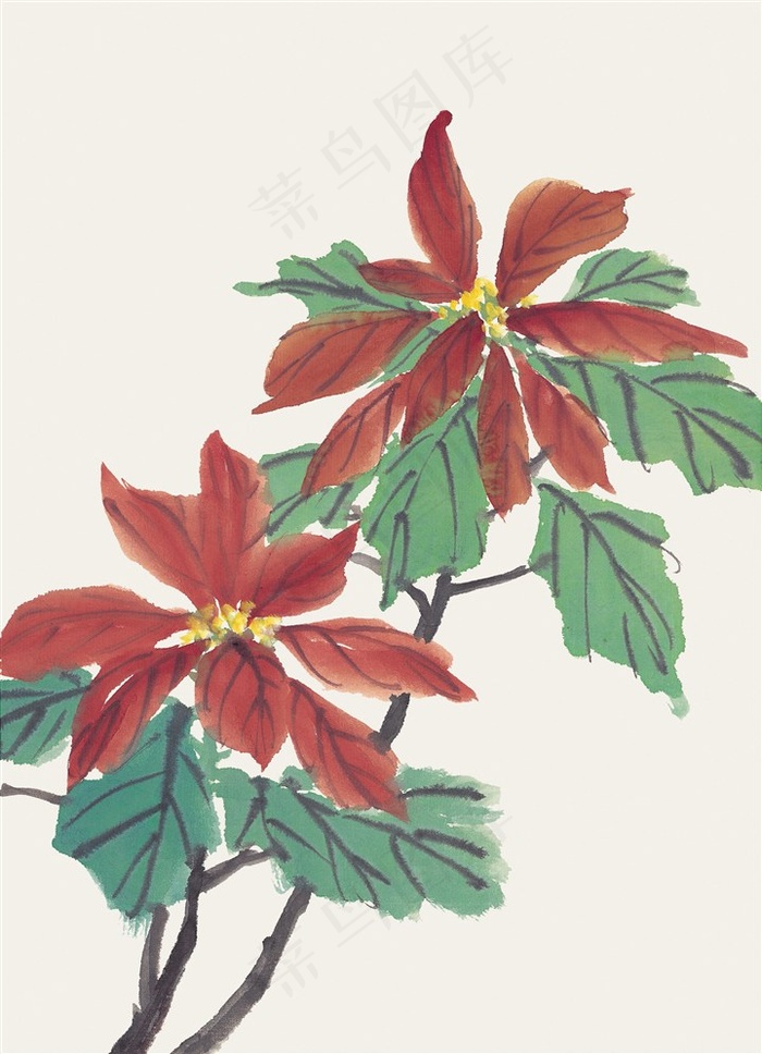 花卉美图国画jpg素材