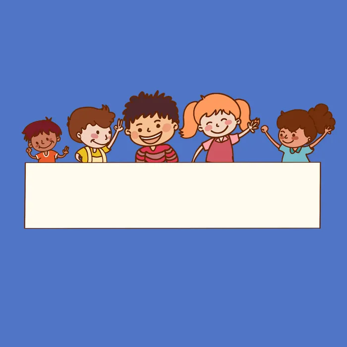 卡通娃娃小学生psd模版下载