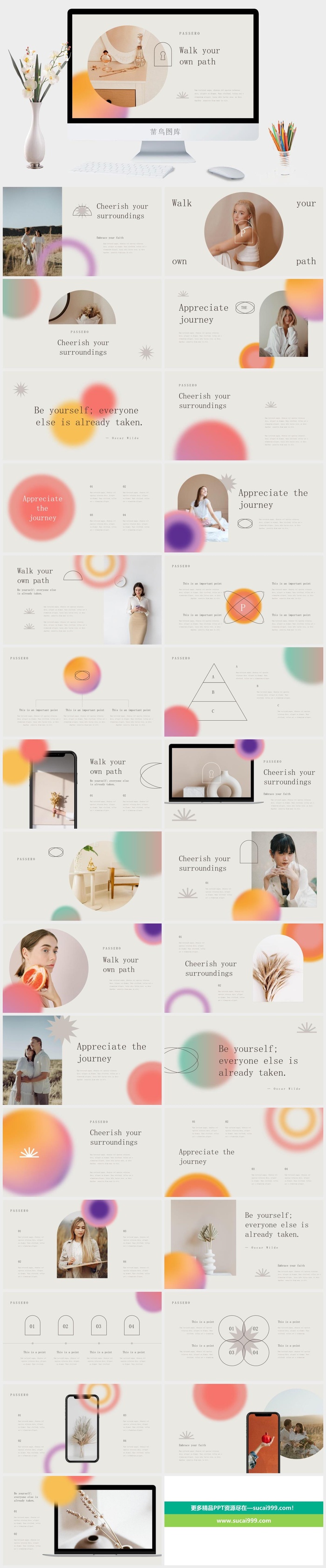 简约风insPPT模板