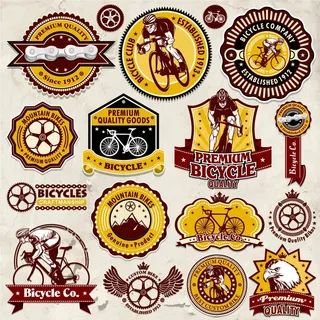 免抠复古运动标签