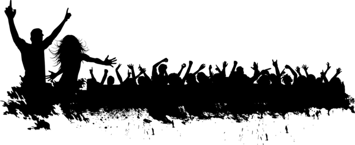 胜利欢呼剪影