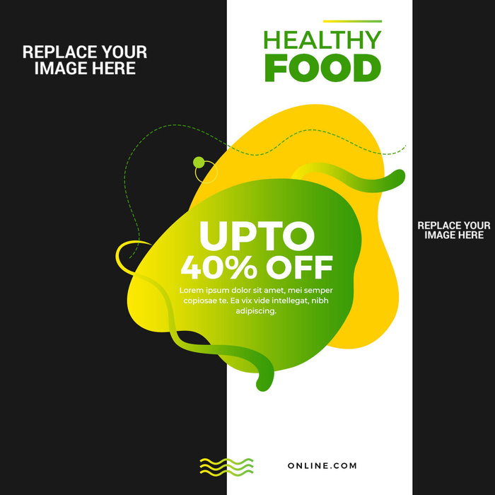 广告销售黑绿横幅素材