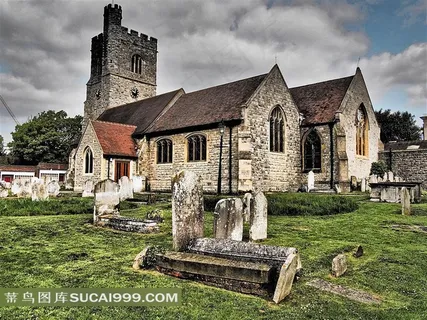 古城堡和房子高清图片