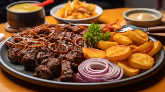 牛排意面美食摄影图