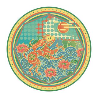 中国风国潮十二生肖猴手绘烫金插画春节剪纸元素PSD设计素材