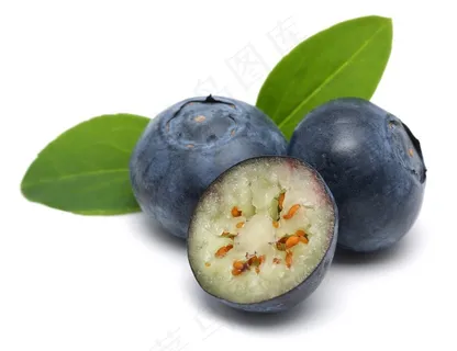新鲜的蓝莓水果高清图