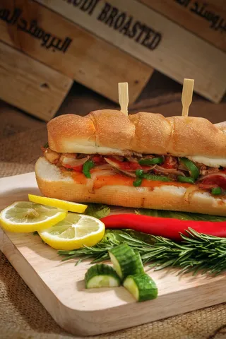 黄色美味汉堡摄影素材