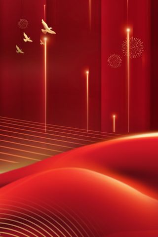 红色党建光效纹理大气背景