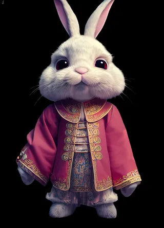 中国风卡通兔年元素